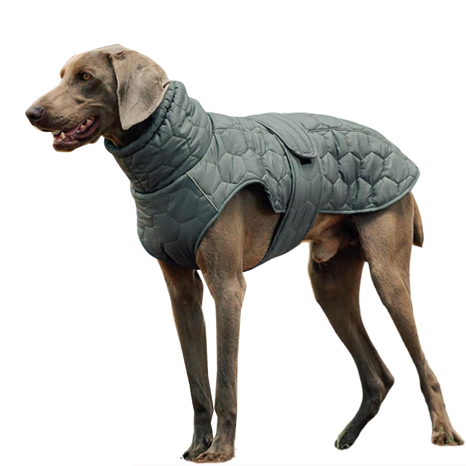 Chaleco De Abrigo para Perros De Invierno, Chaqueta De Cuello De Tortuga para Perros Grandes con Tiras Reflectantes Y Ropa De Nieve De Mascotas Forrada Y Lellada para Al Aire Libre FríO