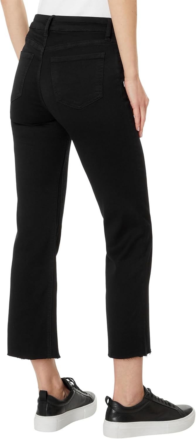 KUT from The Kloth Womens Kelsey Petite Mid-Rise Ankle Flare - Inset in Black - Image 2