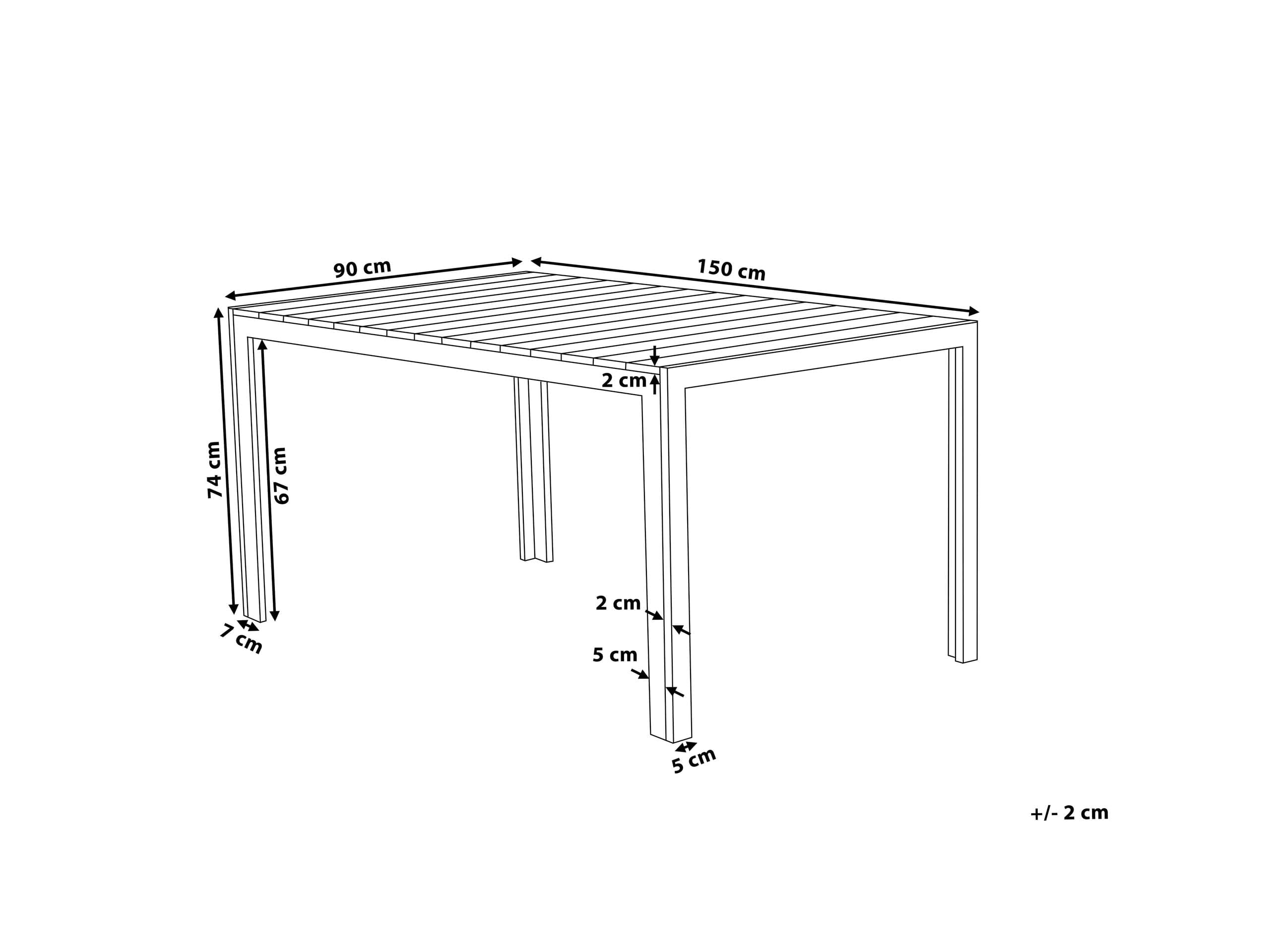 Tavolo da Giardino in Alluminio Beige e Bianco a 6 Posti Stile Moderno