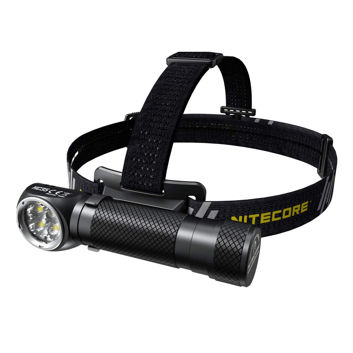 Nitecore HC35 - Linterna LED recargable - 2700 lúmenes - Incluye batería y cable de carga micro USB Eco-Sensa