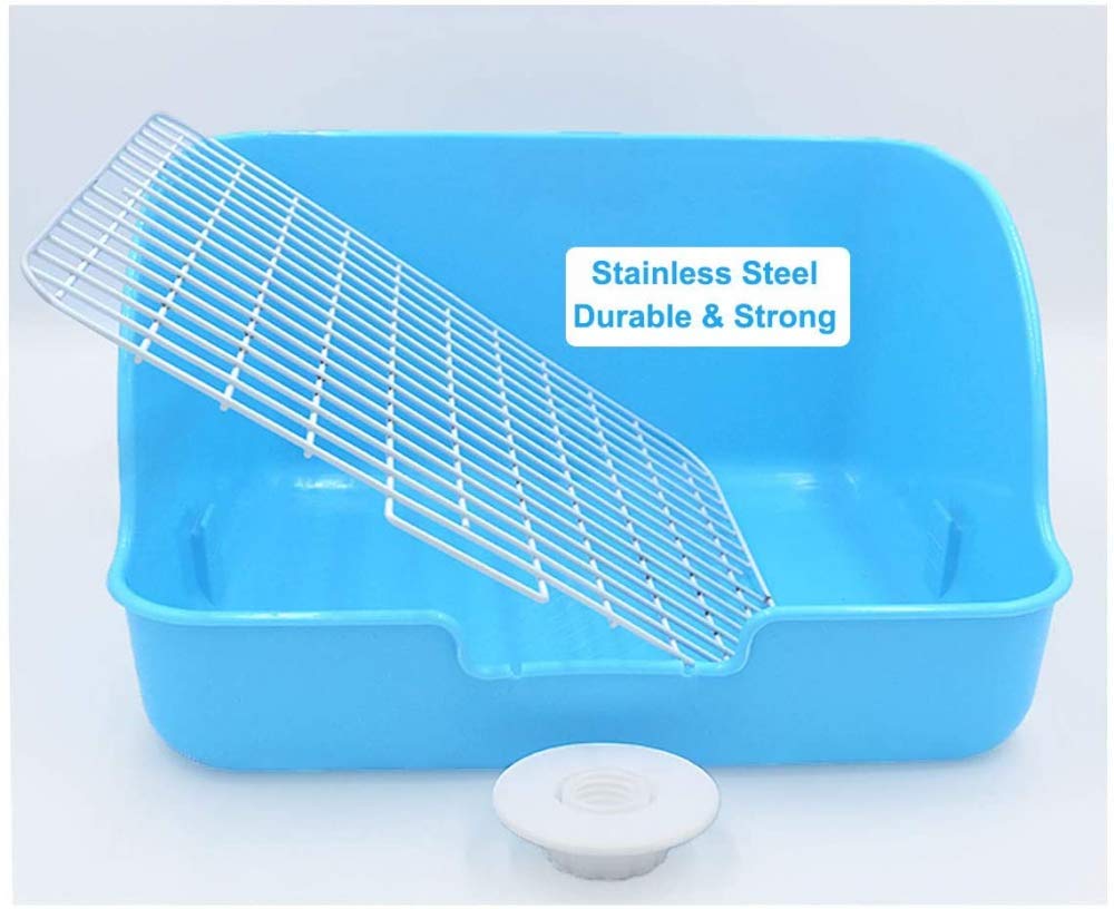 CLQ Pet Small Rat Toilette, Square Potty Trainer Ecke Wurf Bettwäsche Box Pet Pan Für Kleintier/Kaninchen/Meerschweinchen/Frettchen
