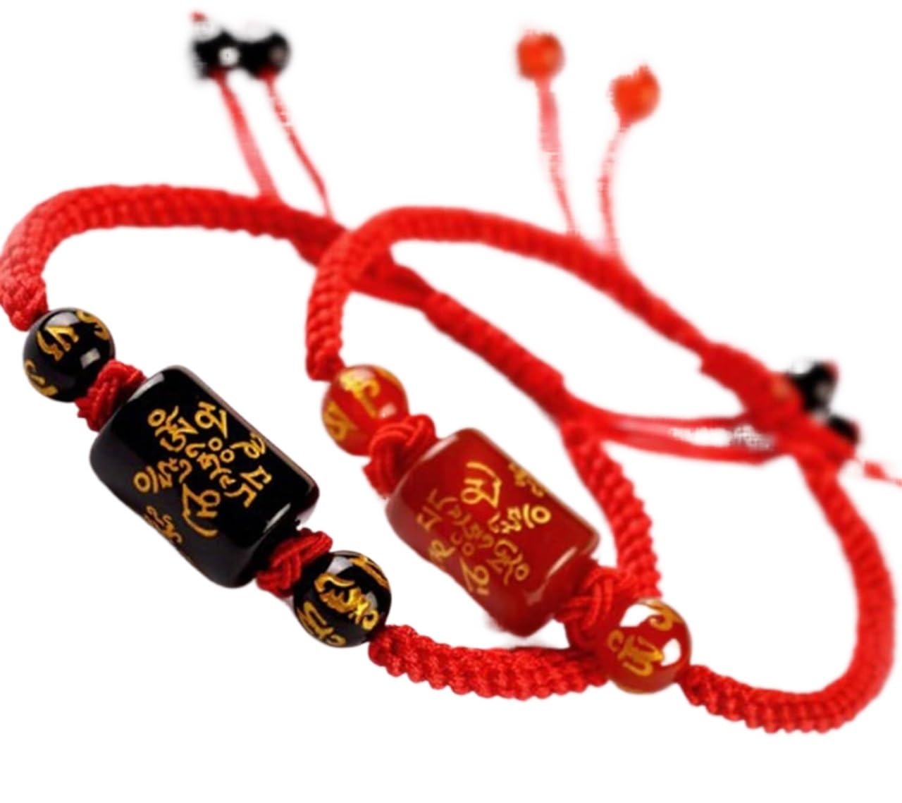 OIFAODAO Rosary bracelet, Bracelet Natural Gemstone Red Agate for Women Men Amulet(Red Agate)
