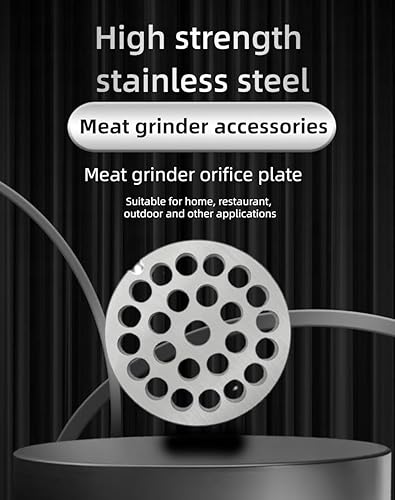 Miniatura 3 de Discos de cuchillas de placa de molinillo de carne de acero inoxidable #12 Compatibles con picadora de alimentos FGA y Hobart, Cabelas, Weston, LEM