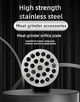 #8 Stainless Steel Meat Grinder Plate Discs Blades (5/8 Hole Plate) | Compatible with Meat Grinders,Cutting Disks Heavy Duty