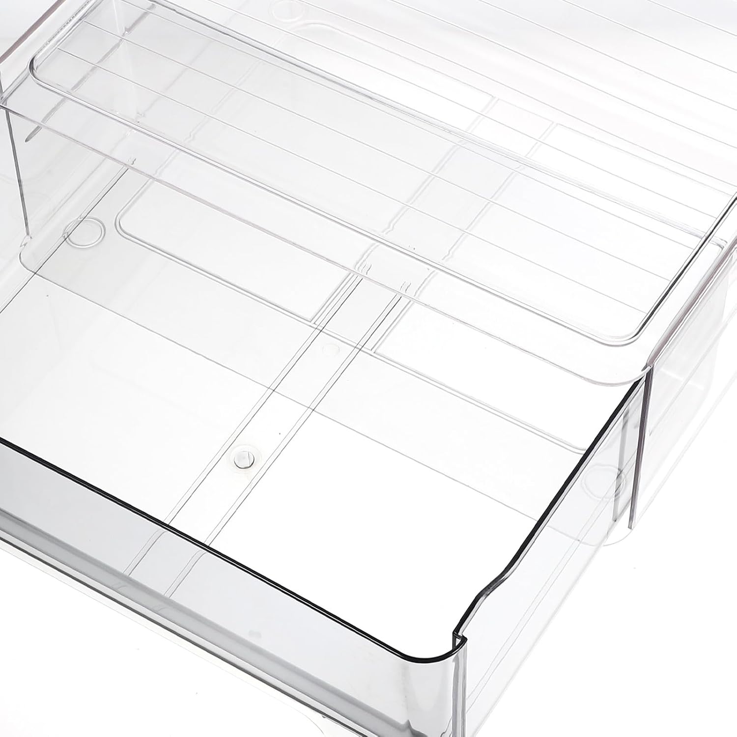 POPETPOP Underwear Organizer Drawer Storage Bin Stackable Bra and Sock Organizer Box with Divider Stickers Quartz Gray for Bedroom and Dresser