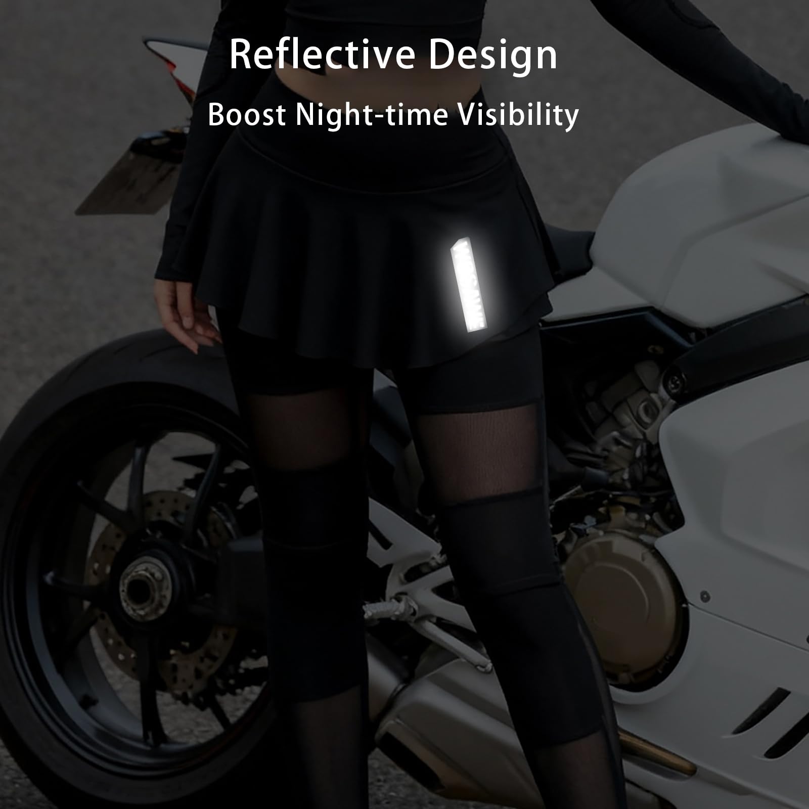 ARMAAN Leggings Protettivi da Moto Donna con Protezioni CE, Modello A Vita Alta con Gonna Integrata, Pantaloni E Traspiranti, per Ciclismo Spostamenti Quotidiani E Uso di Tutti I Giorni
