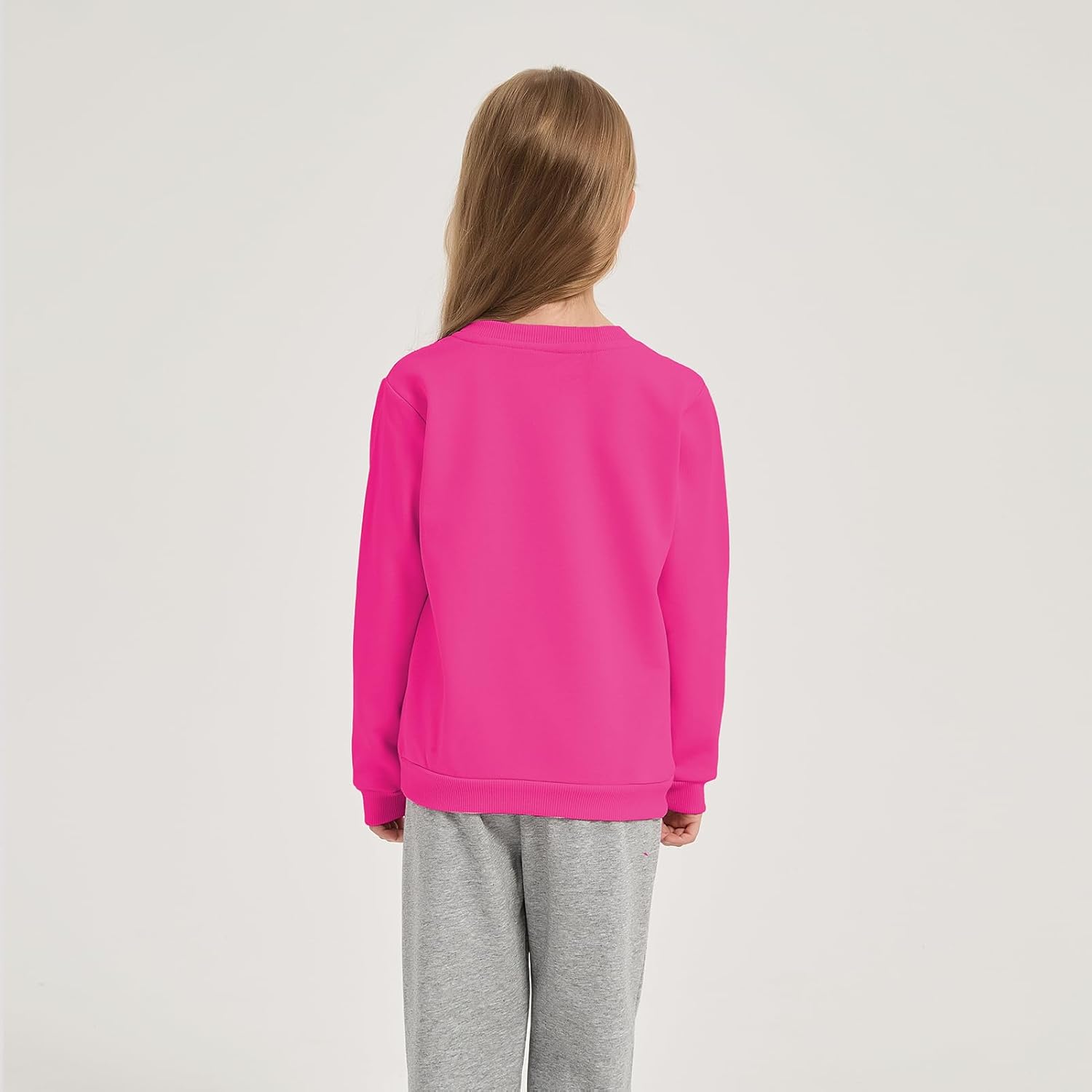 3-Pack Kids and Toddlers' Crewneck Sweatshirts Medium Weight Solid Long Sleeve Pullover Tops for Boys and Girls - Image 6