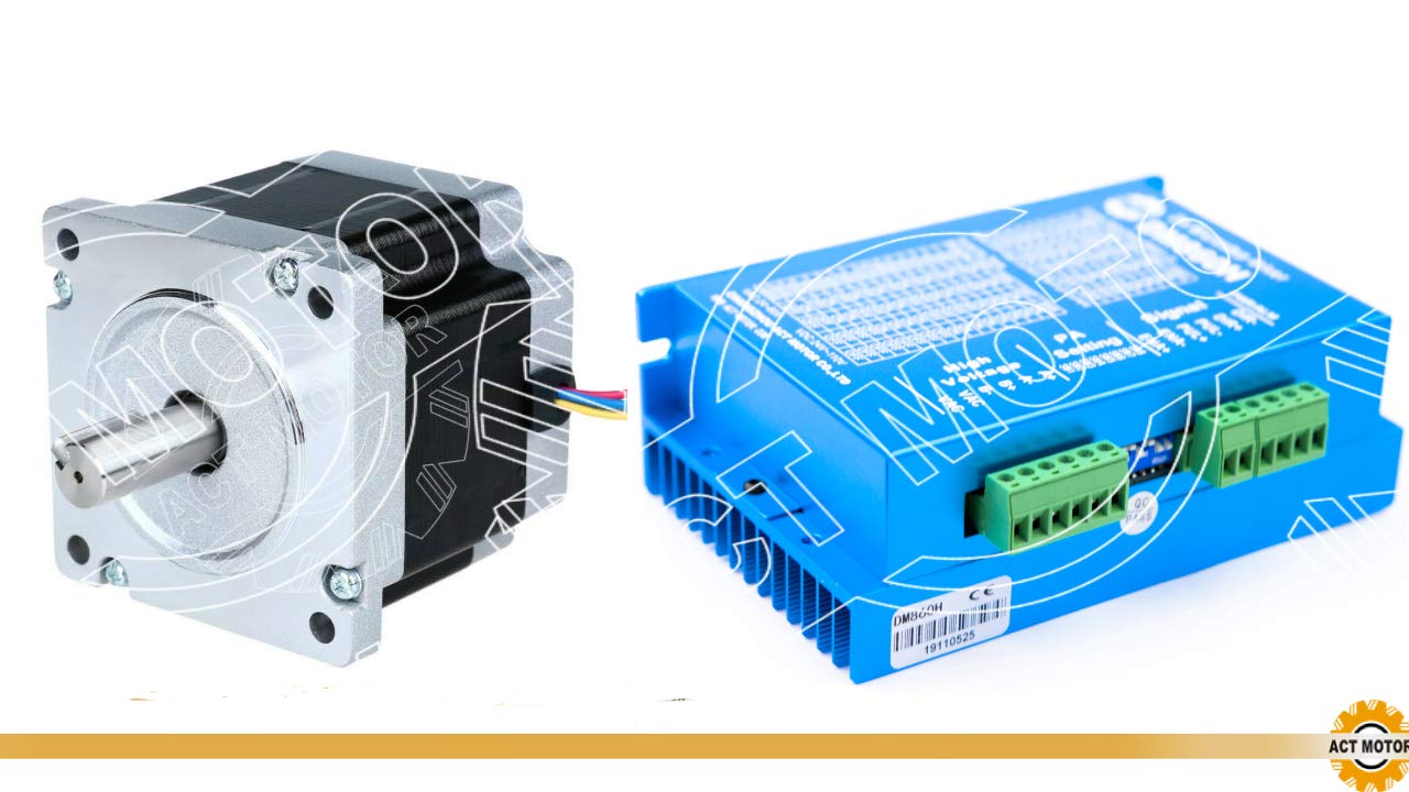 DE-SHIP FREE 1PC 34HS7440D12.7L34J5-25-2 Nema34 stepper motore Bipolar 78 mm 740 oz in (5.2 Nm) KeyweyShaft Φ12.7 mm 4.0A 1.8° + DM860H Blue CNC OEM ACT MOTOR GmbH