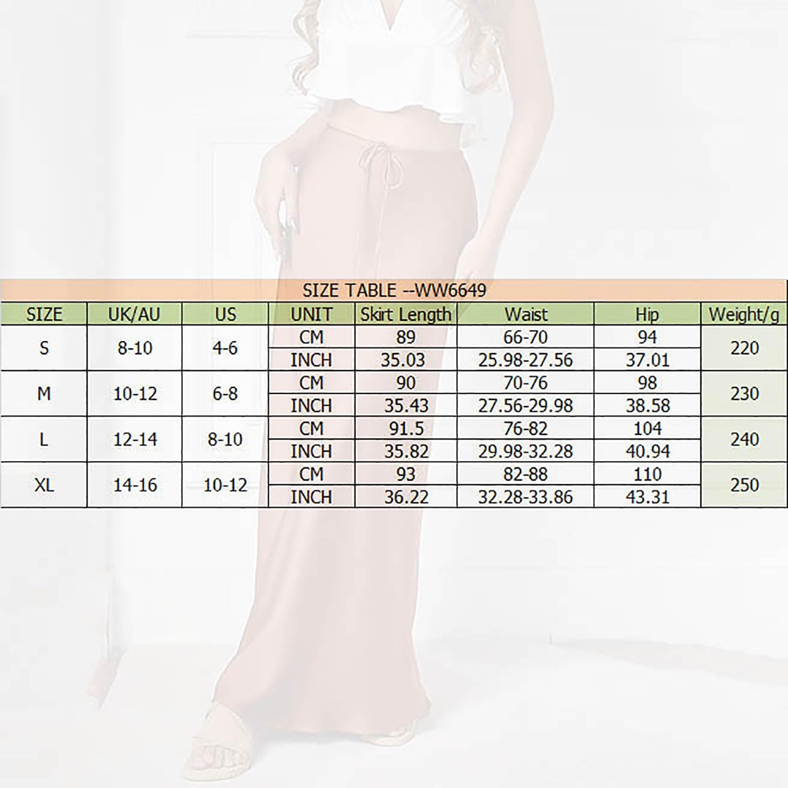Jupe longue pour femme Taille haute Cordon de serrage Couleur unie Ballerine Fille