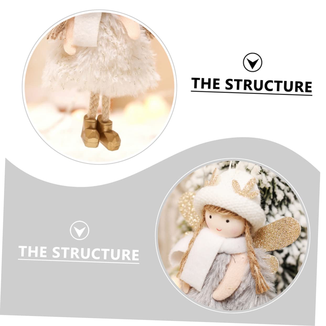 NOLITOY 9piezas Adornos Navideños Colgantes De Ángel De para Decoración De Árbol De Navidad Accesorios Festivos Diseño Encantador