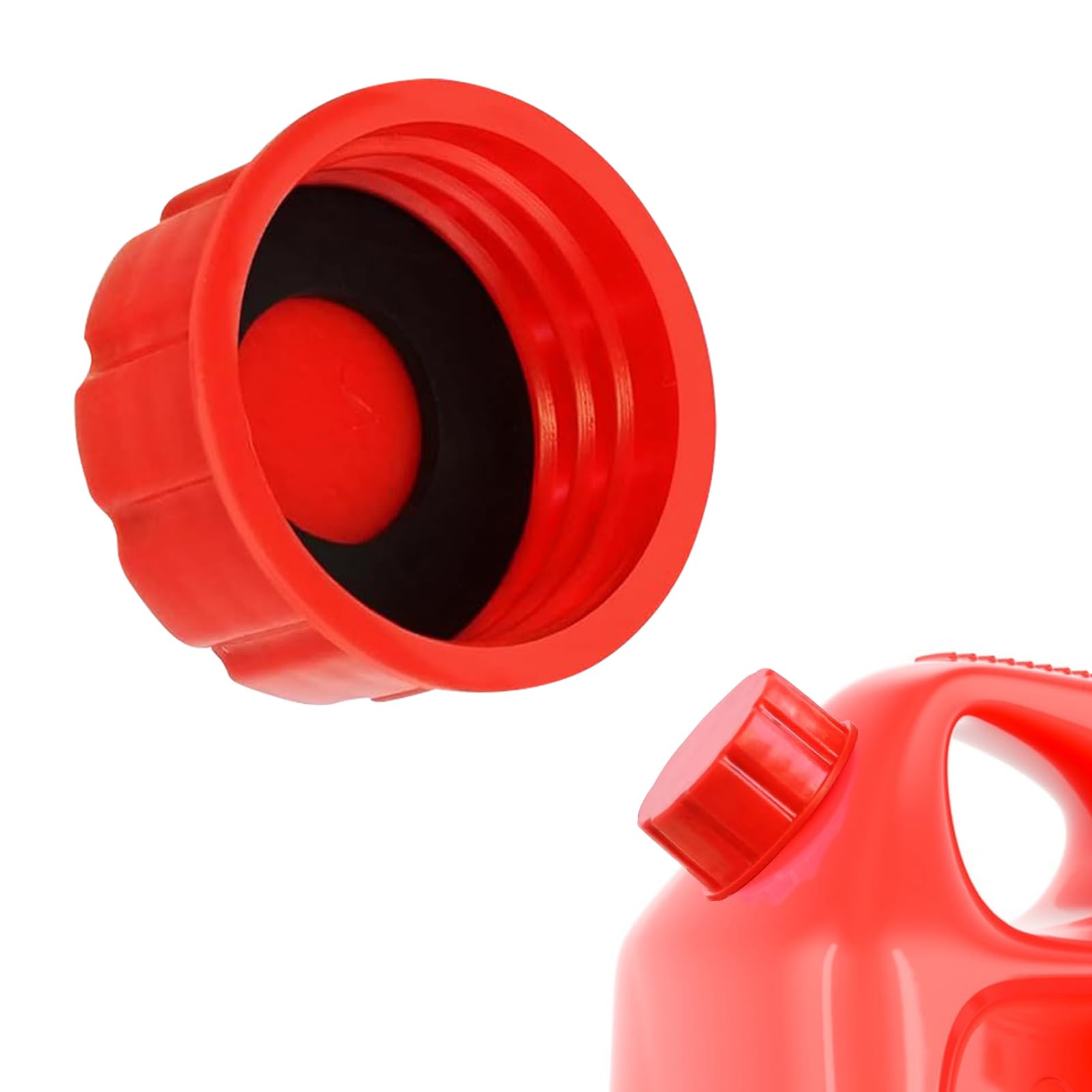 Recitem1/2/5 Gallon Fuel Can Cap, Red Coarse Thread, Durable Replacement Lid for Midwest, Briggs and Stratton Petrol Can Replacement Gas Can Cover (Pack of 1)