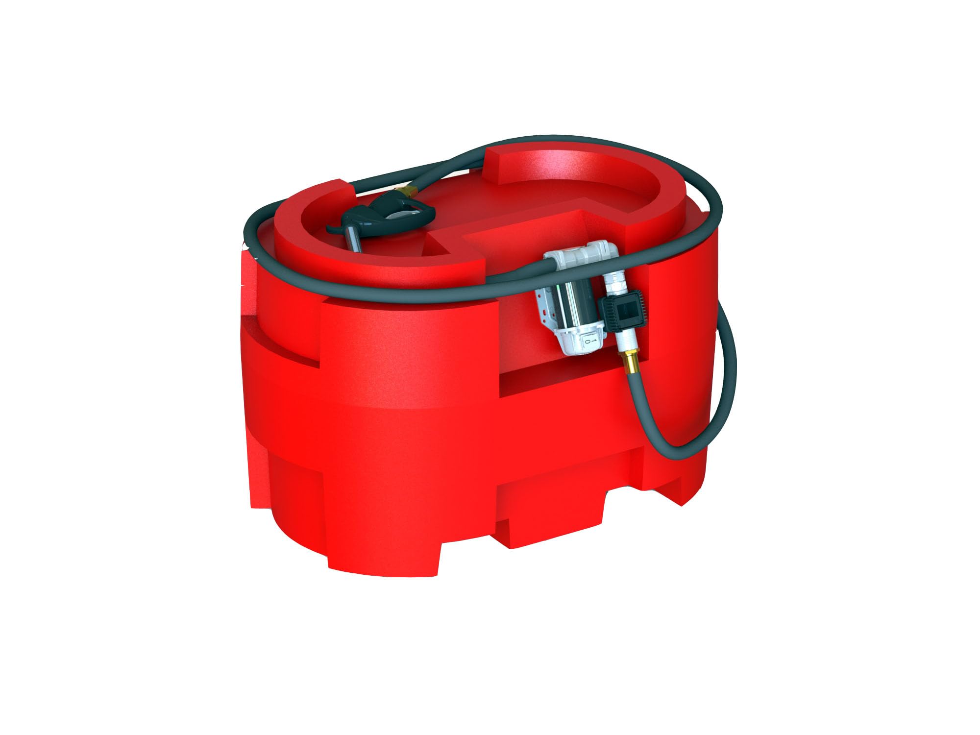 Depósito de polietileno para gasóleo portátil mod 220 litros bomba 12 V 50 lt/min para camiones, tractores, barcos, autocaravanas. Alta calidad, fabricado en Italia