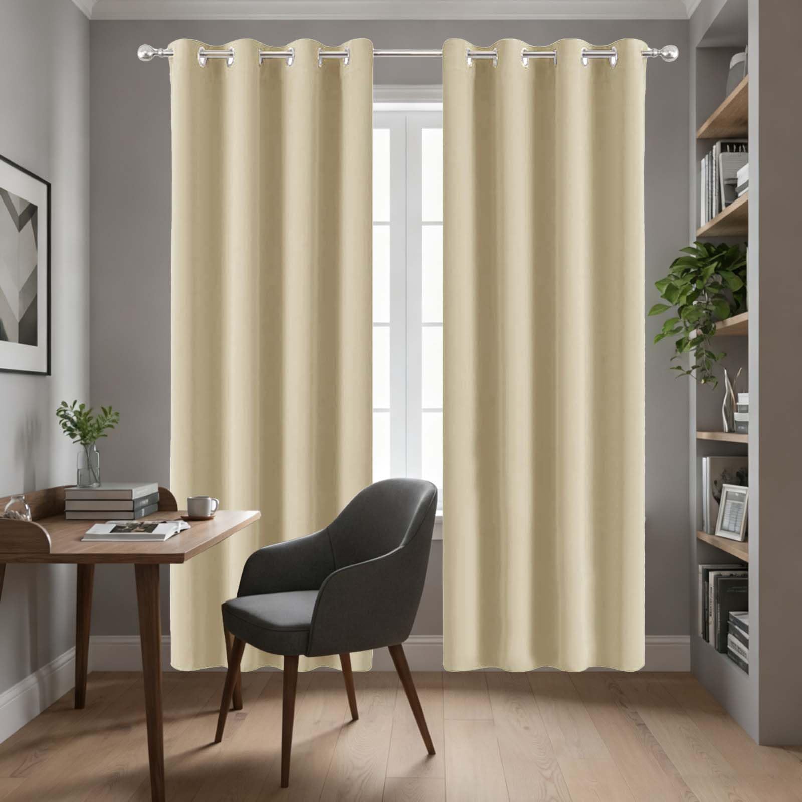 Zasłony Zaciemniające 1 Sztuki 250x140cm Beżowy
