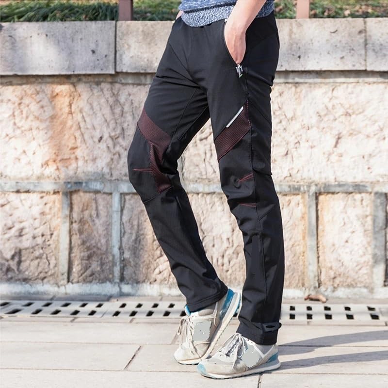 LAMEDA Thermische Jogging Running Bottoms Thermische Broek Mens Reflecterende Ritszakken Trainingspak Joggingbroek Fietsen Polar Fleece Sport Outdoor(L2010-M