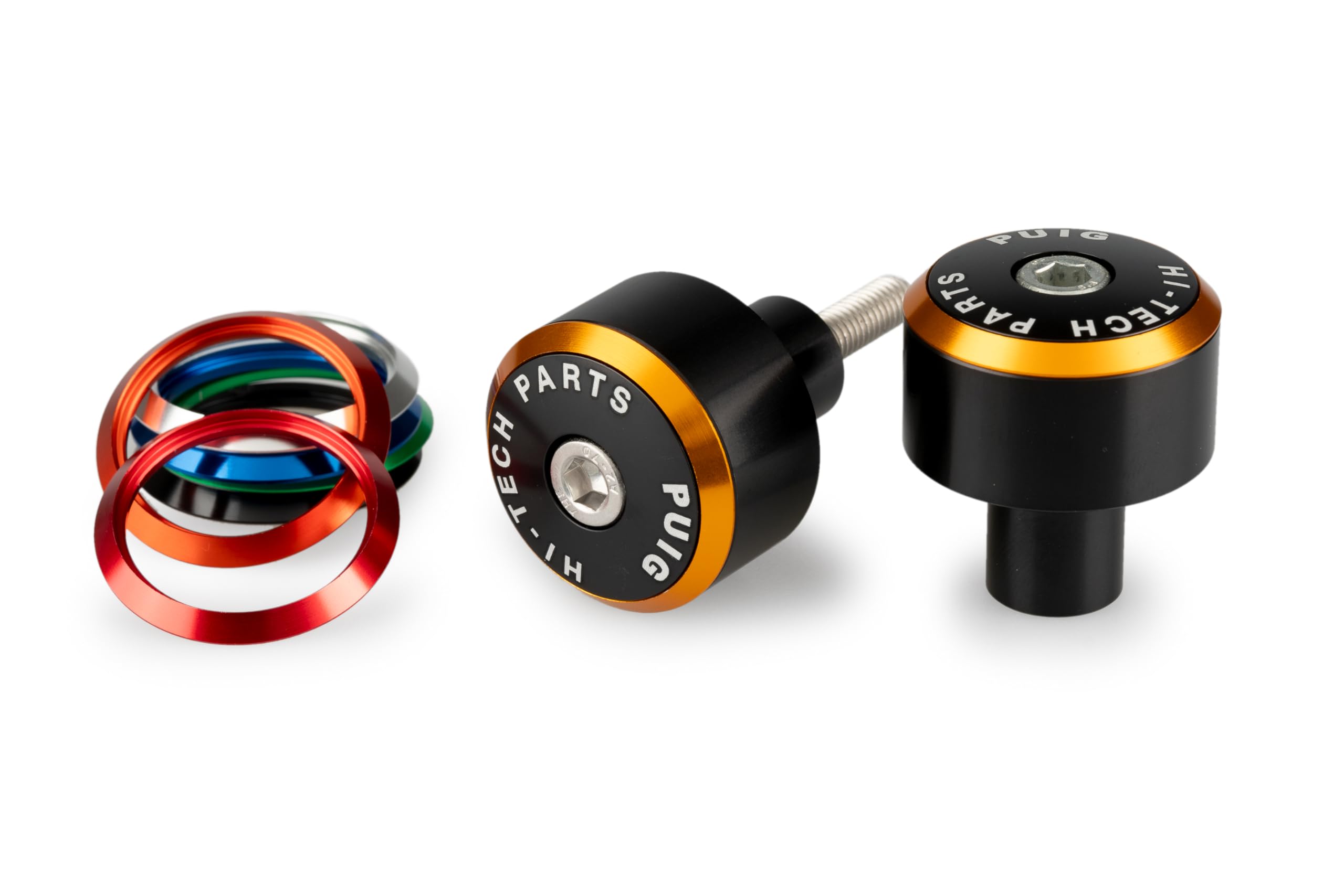 Puig Balance Bar Ends | Black w/ Coloured Rings | Kawasaki Z650 2017>2019