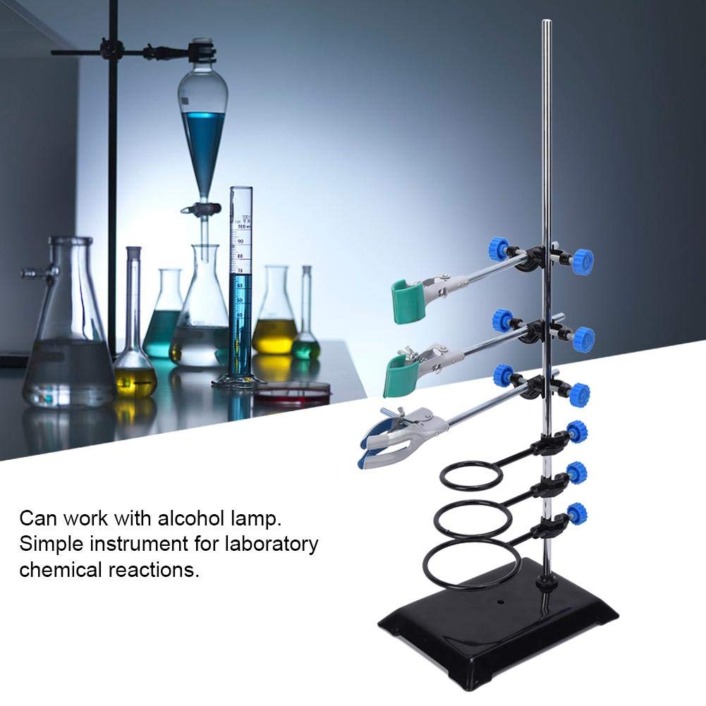 Walfront Mini Lab Support, Labor Ständer Halter Labor Clamp Flaschenhalter Kondensatorständer Clip Set, Unterstützung Laborstativ für Chemie Physikalische Experiment