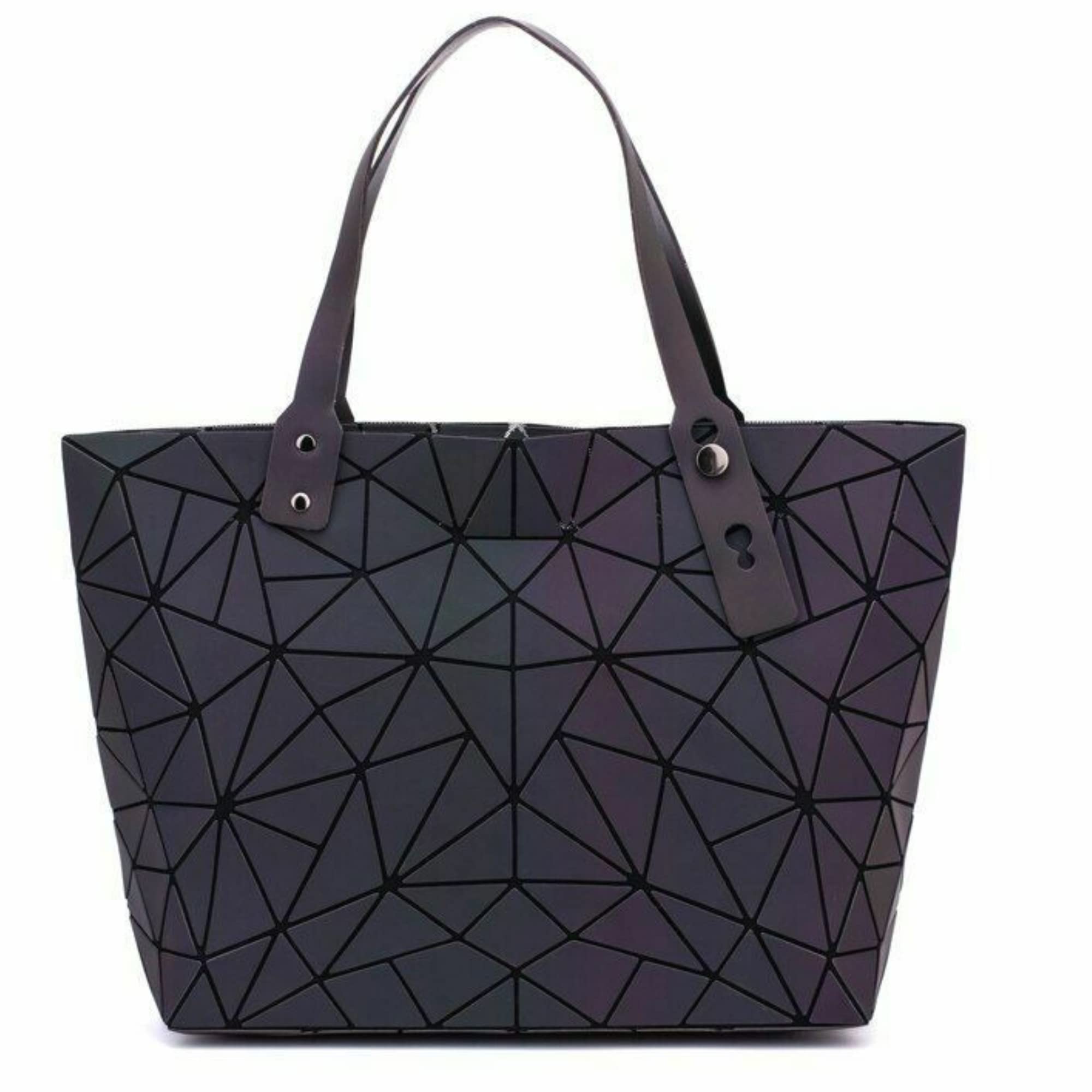 Stunamique Luminous Geometric Tote Bag Shoulder Handbag set for Women