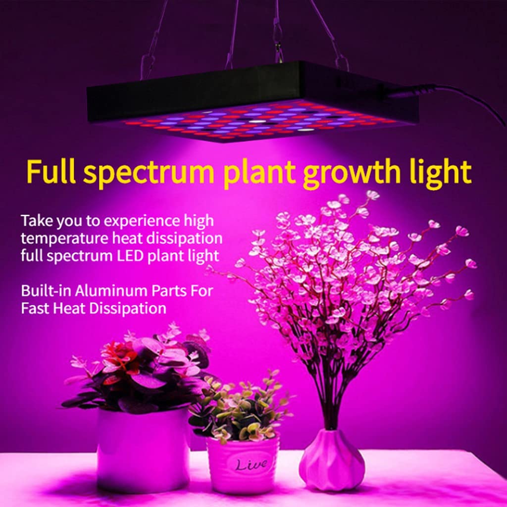 50W LED Crece La Luz,Cobertura de 3x3 Pies Luces de Cultivo de Espectro Completo,para Plantas Hidropónicas de Interior,Lámparas de Cultivo de Invernadero
