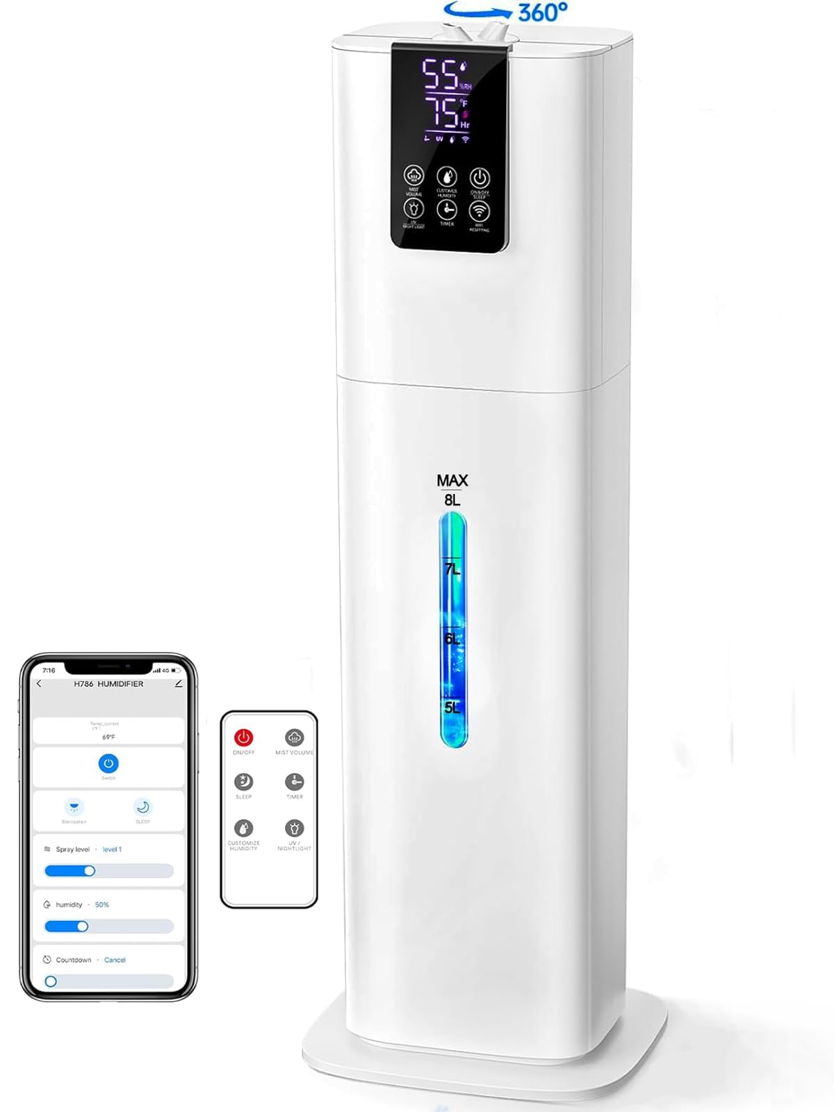 Hiswelle 8L Smart Humidifier