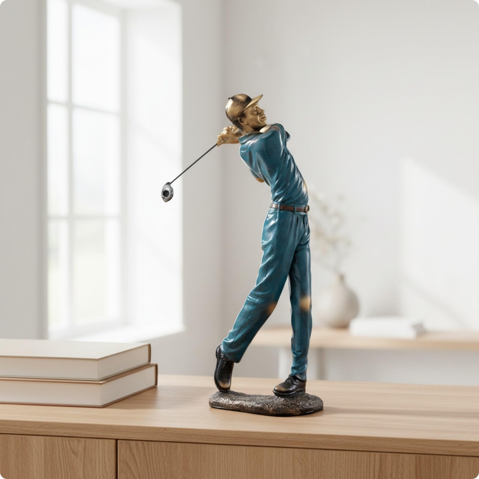 MagiDeal Figura Golfista Resistente coración | Coleccionable, Escultura Golfista, corativo, Figurilla, para Oficina, Estantería, Mesa, Coleccionistas, Femenino
