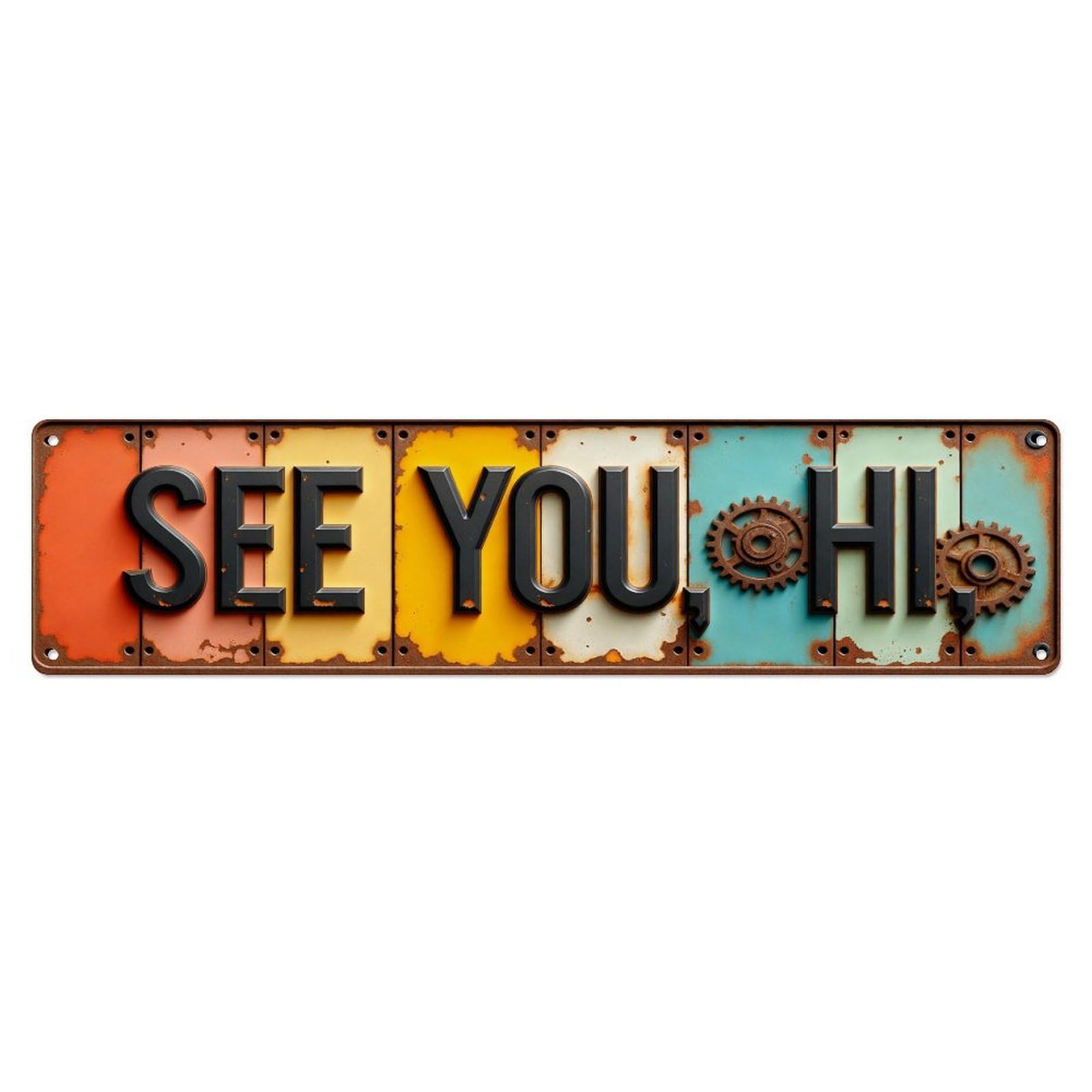 Love You Bye Tin Sign Vintage Metal Sign Home Bar Garden Indoor & Outdoor Wall Decor Retro Metal Poster 4x16 Inch
