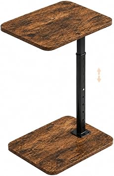 C-Shaped TV Tray Table, Height Adjustable Side Table, Couch Table End Table