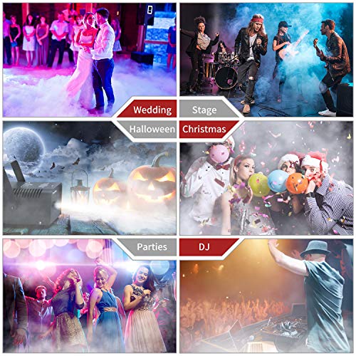 Fog Machine, Theefun 400W Smoke Machine with 2000CFM Fog, Wired and Wirelss Remote Control Fog Machine for Halloween Wedding Party and Stage Effect