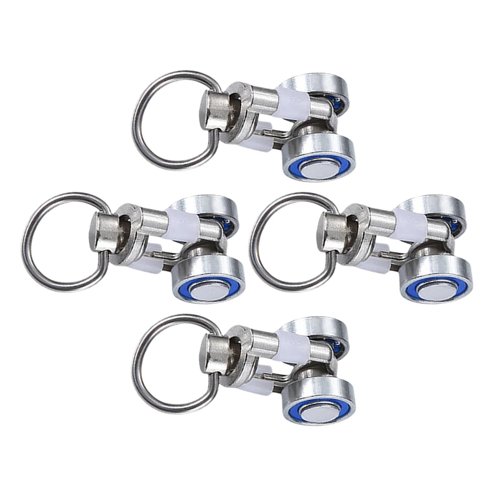 Curtain Track Glider Rollers 10pcs Track Rollers Ceiling Mount Metal Bearing Sliders Heavy Duty Flexible Drapery Rail Accessories Curtain Carrier Roller for Shower Curtain