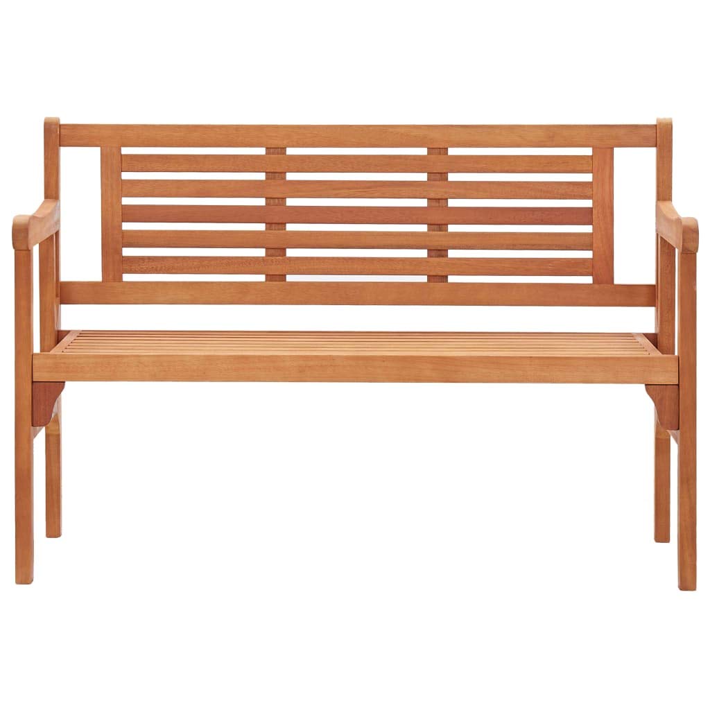 Panchina Pieghevole da Giardino 120 cm in Legno di Eucalipto