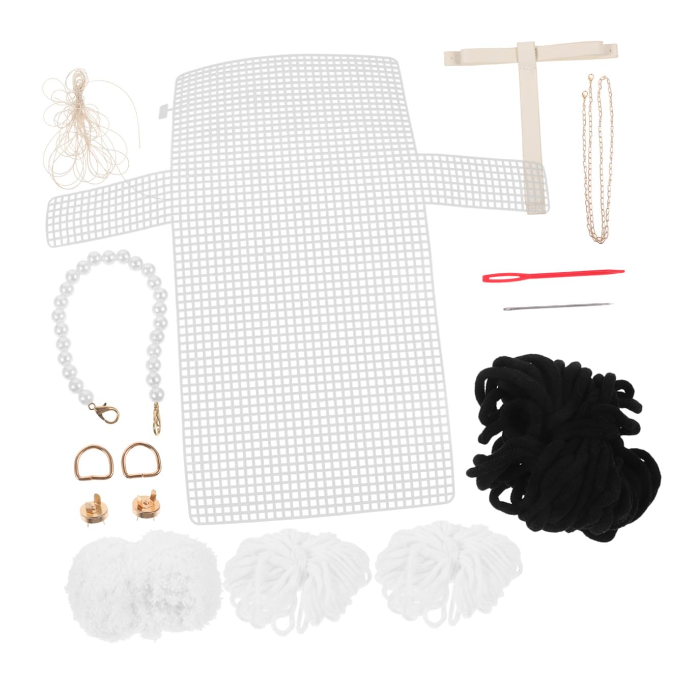 Operitacx 3 Set Borse Intrecciate Per Realizzare Borse Da Donna Kit Per Mano All'Uncinetto Accessori Per Forniture Per Borse Fai Da Te Materiale Per
