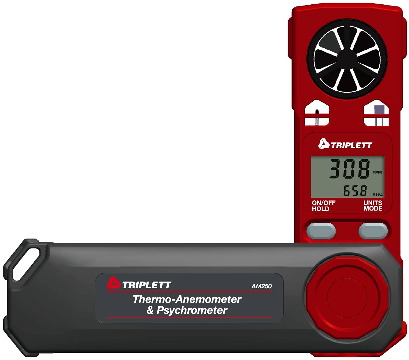 Triplett AM250 Pocket Thermo-Anemometer with Air Velocity, Temperature, Relative Humidity, Dew Point and Windchill-image-1