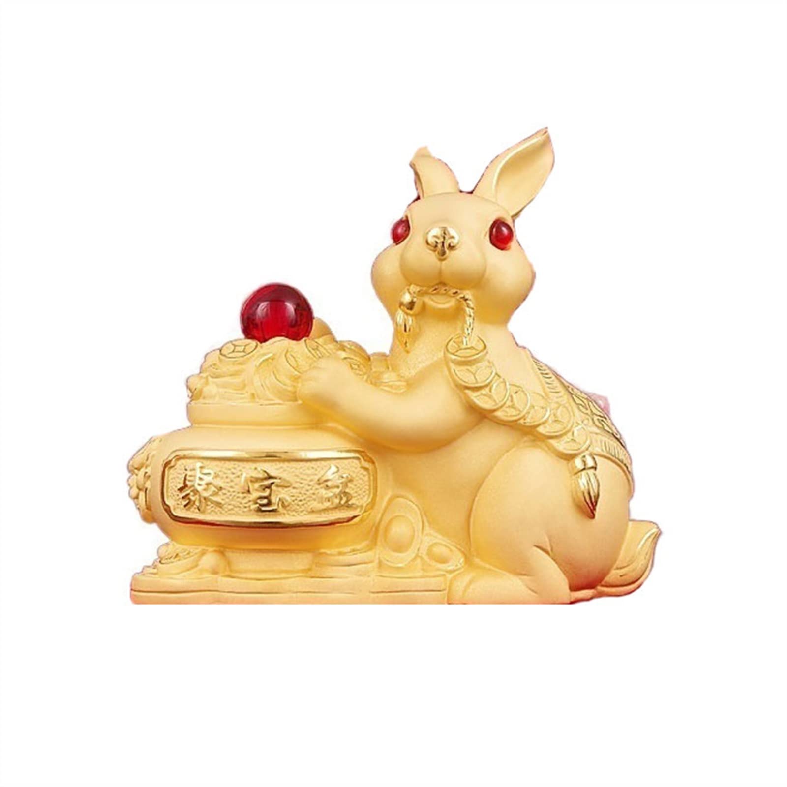 Figura de Buda Adornos de Conejo del Zodiaco Hechos a Mano, Escultura de polígonos, Feng Shui Decorativo, Prosperidad y Riqueza Decoración de la Estatua de Buda(Grande)