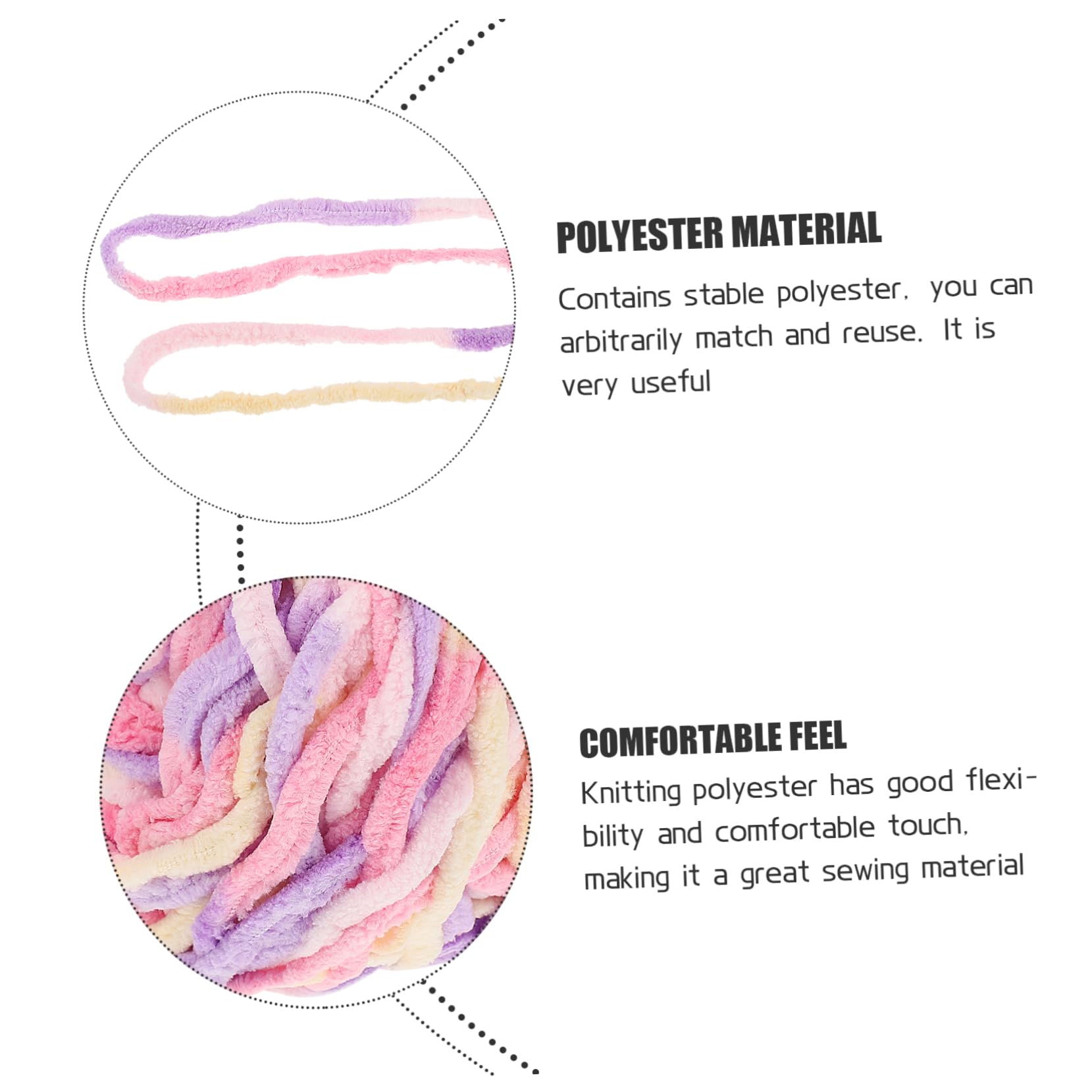 2rotoli Gomitolo Di Filato Per Uncinetto Multi-funzione Per Coperte Sciarpe e Accessori Fatti Mano Morbido e Resistente Facile Da Lavorare