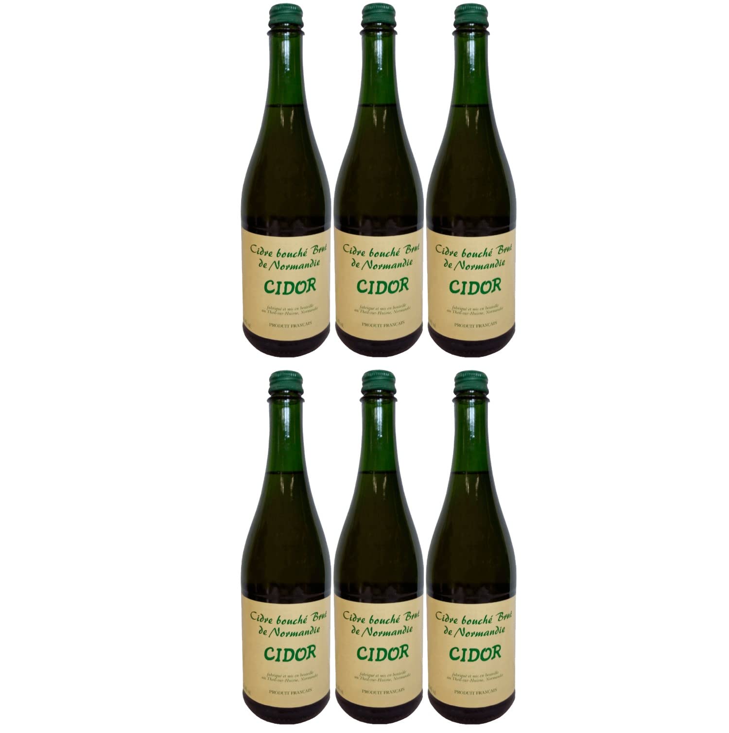 CSR Cidre Bouché Brut Cidor mit Schraubverschluss Cider weiss Frankreich inkl. FeinWert E-Book (6 x 0.75 l)