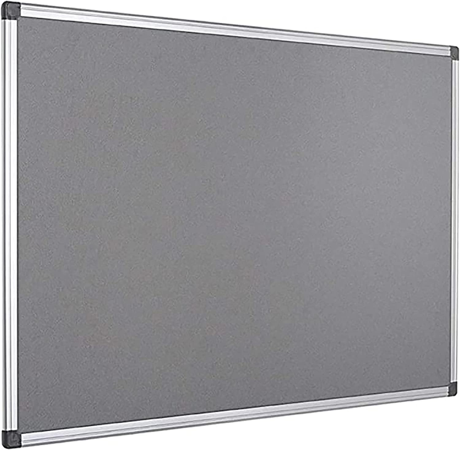 2 UR DOOR 60 cm x 45cm Aluminium Frame Felt Notice Pin Board - Notice Board Bulletin Frame for Office, School, Bedroom, Memo, and Home (Grey)