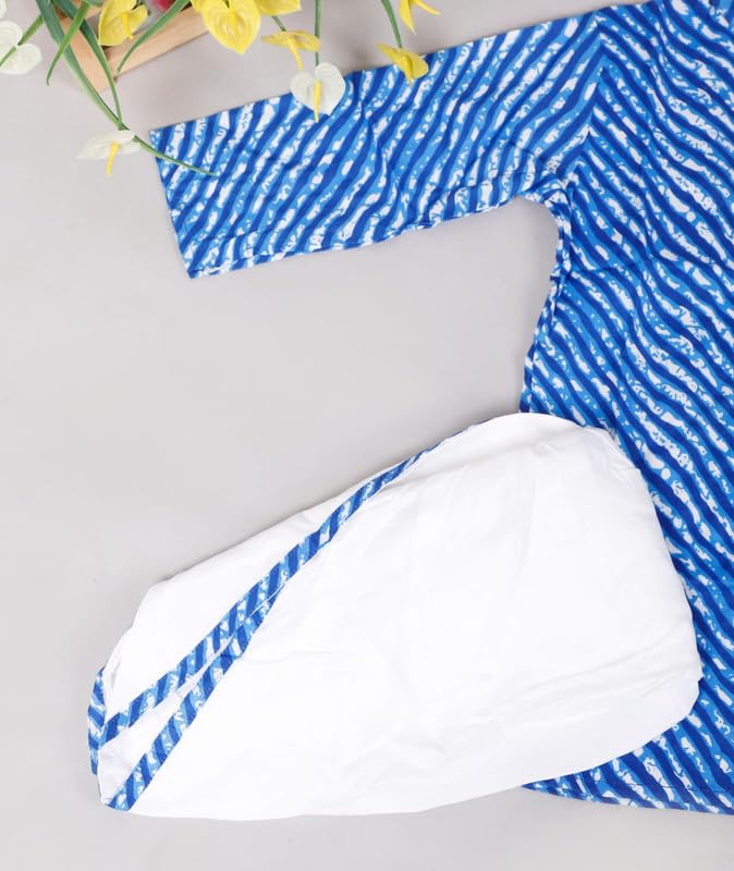 Image of Presents Stylish Festive Leheriya Print Kurta Dhoti Set for Boys /Dhoti Kurta Set For Kids