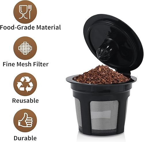 Miniatura 3 de SIUDANGKA Cápsula de café reutilizable para cafetera Ninja, paquete de 3 cápsulas recargables reutilizables K Cup filtro de café para cafetera Ninja