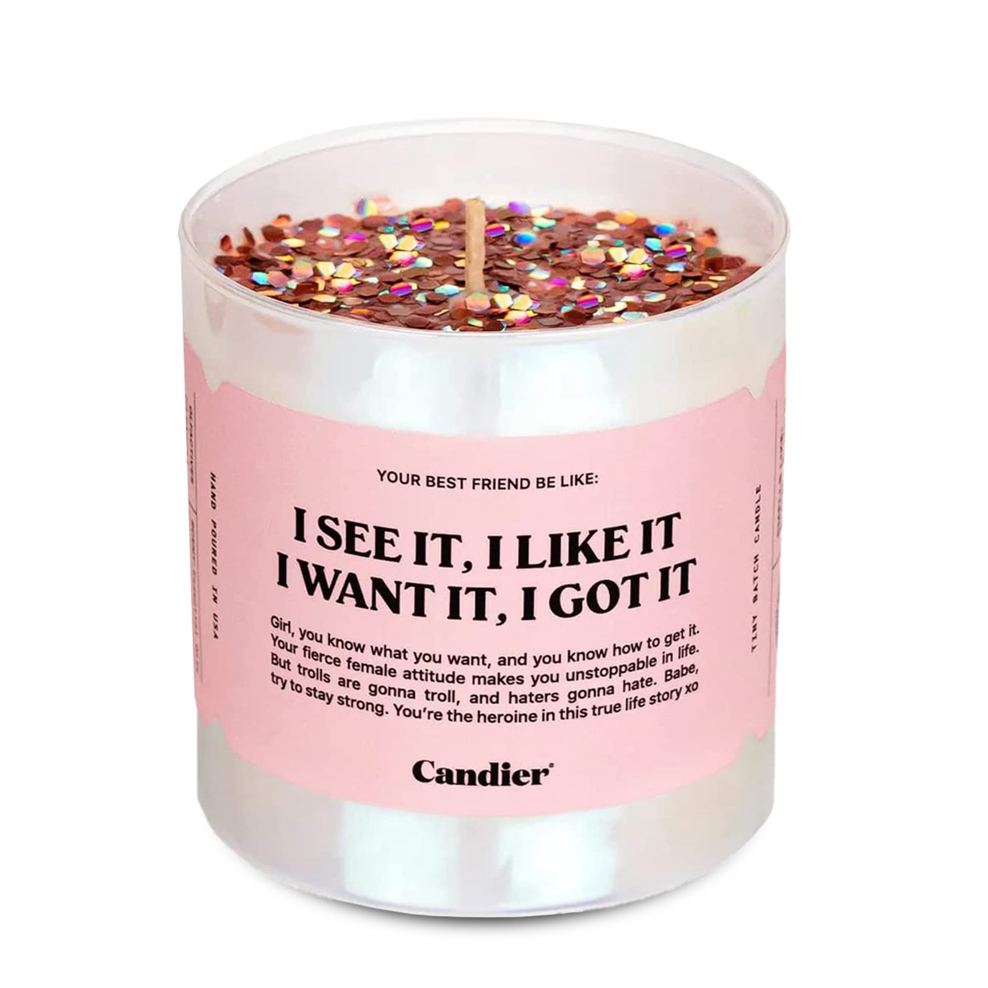 I See It, I Like It Scented Candle, Natural Soy Candle with Orange & Peach Notes, Aromatherapy Candle for Relaxation, Unique Candles Gifts for Women, 60-Hour Burn Time - Candier by Ryan Porter