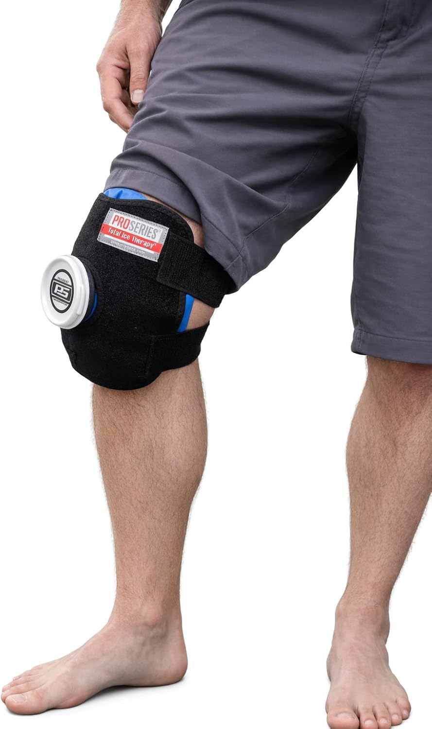 ProSeries Knee, Ankle & Shin (Universal Medium) Ice Pack System - Ice Bag + Wrap - Cold Therapy Compression Wrap for Pain Relief - Running, Shin Splits, Stress Fractures, Lower Injuries, & More - - Real Ice Relieves Best!