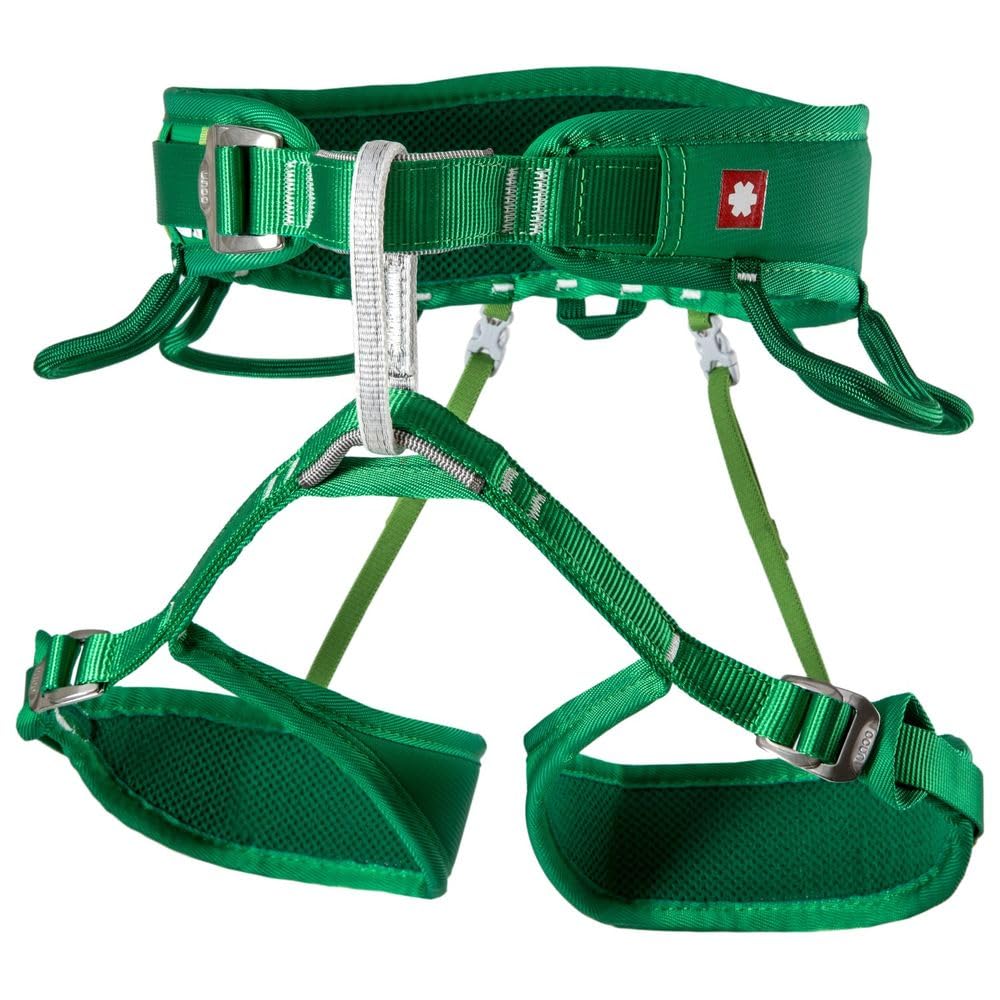 Ocun Twist Grün - Leichter bequemer 3-Schnallen Klettergurt, Größe M-XL - Farbe Green Medium