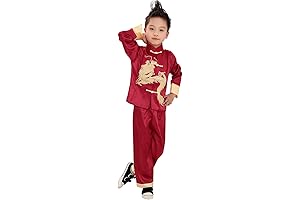 Prestigious Traditional Chinese Boy Dragon Kung Fu Outfit Tang Costume
