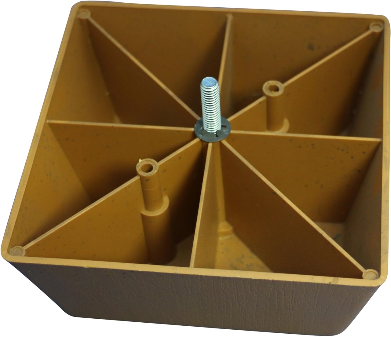 FR Caramel Plastic Square 2.5 Inch Leg for Sofas and Recliners, Set of 4