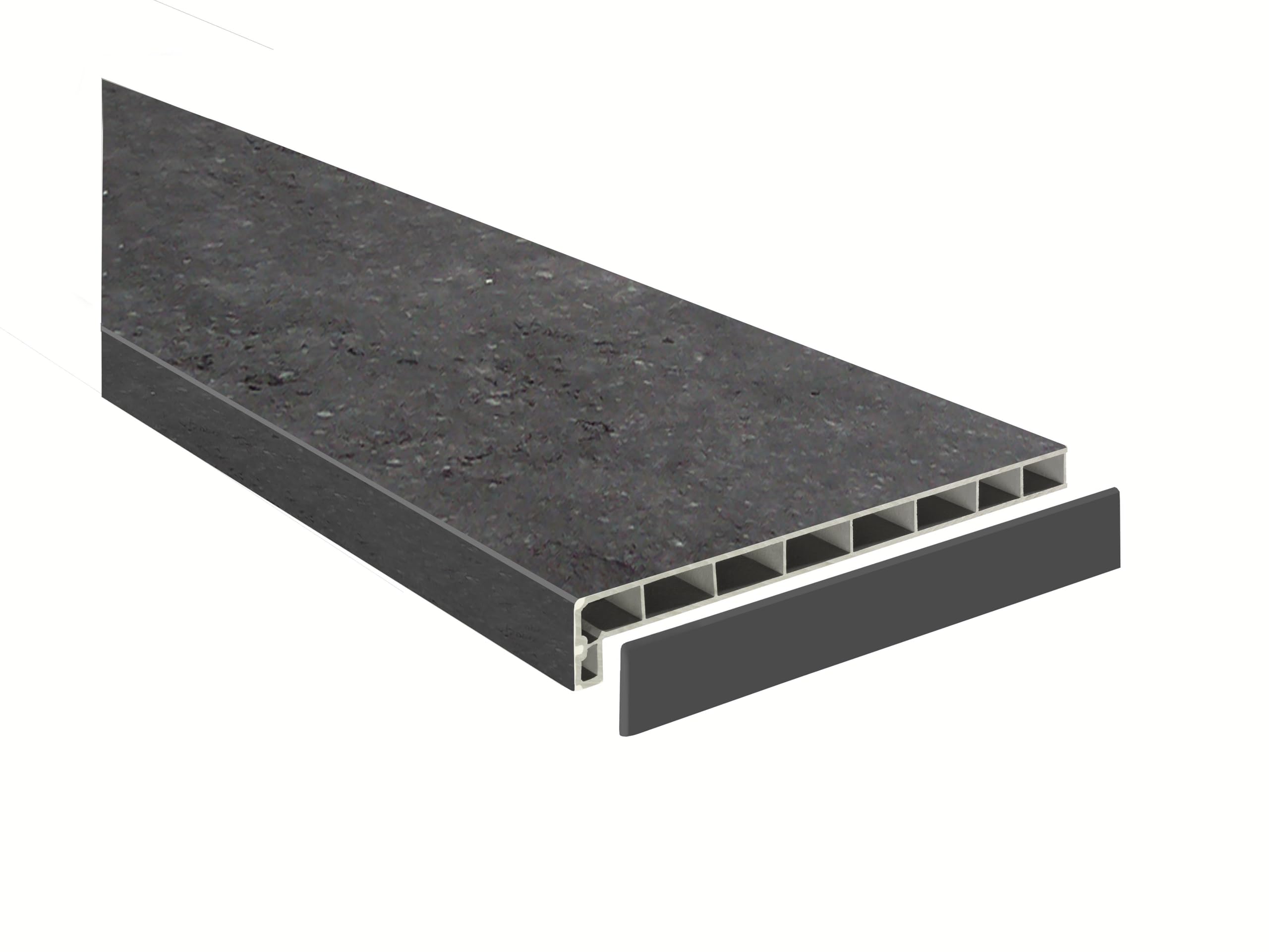 Lignodur Topline LD36 Innenfensterbank freestone 200 mm Ausladung inkl. Seitenabschlüsse Fensterbank (800mm)