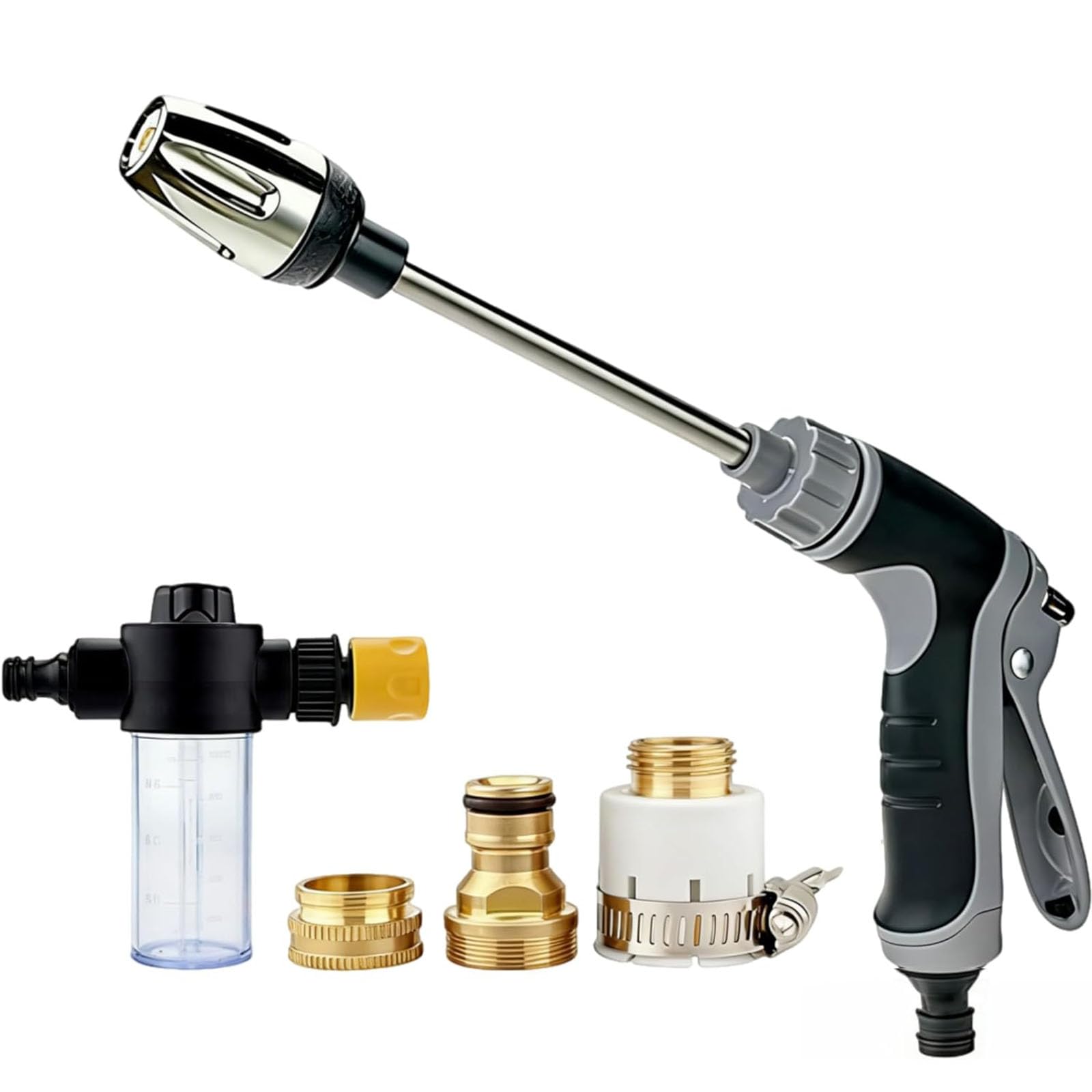 Jetteryx Pressure Washer, Jetteryx-Hochdruckdüse, Drei Sprühmodi, Langlebiges Metallmaterial, Mühelose Schmutzentfernung (1 Set)