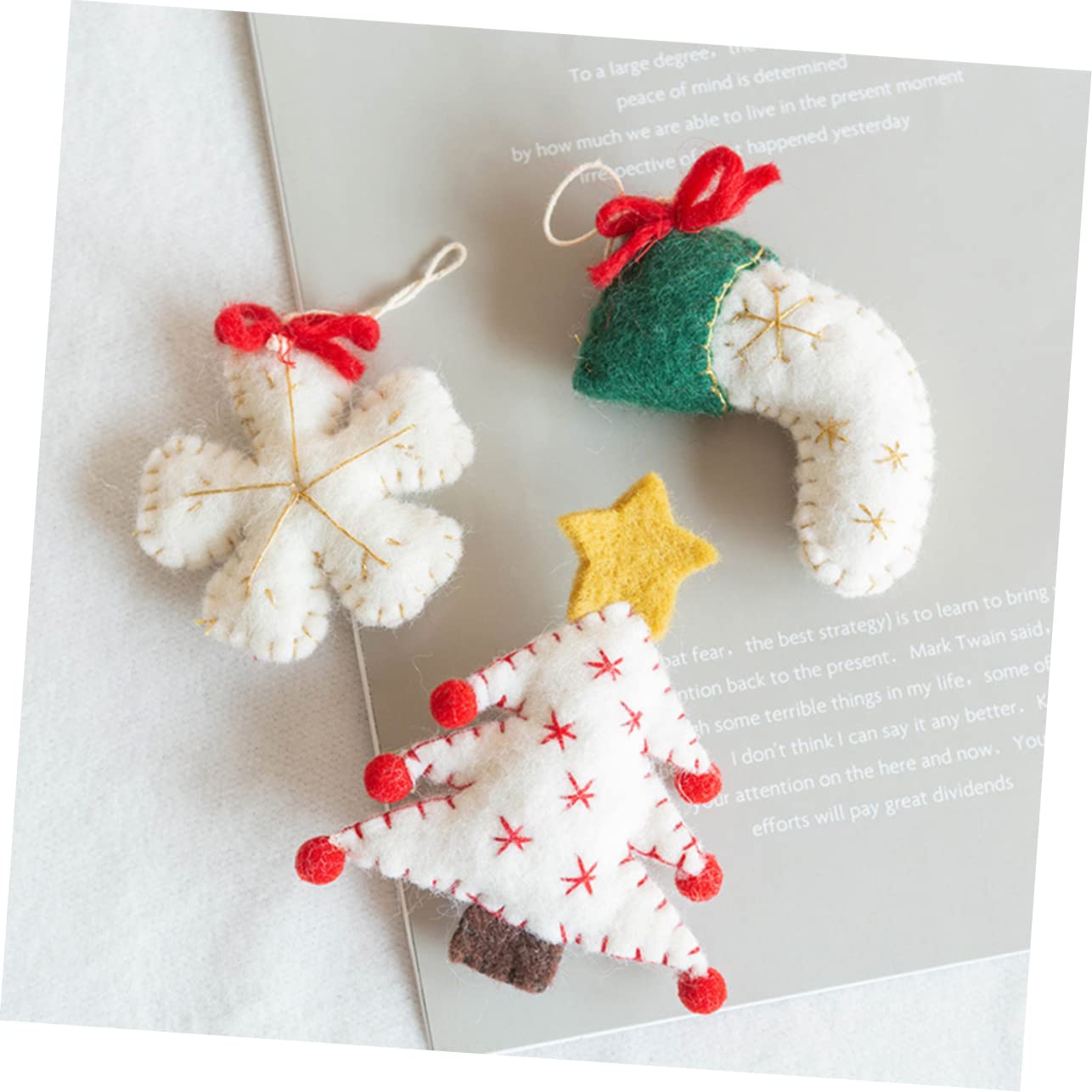 IMIKEYA 18 STK Weihnachtsschmuck Weihnachtsbaum-anhänger Weihnachtsbaumanhänger Für Den Haushalt Filz Weihnachtsbaum Christbaumschmuck Aus Filz Weihnachtsfeier Dekoration Gefühlt