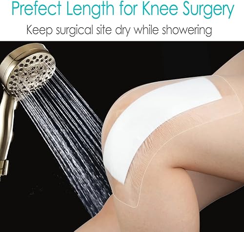 Miniatura 3 de 14 vendajes largos impermeables de 4 x 12 pulgadas para reemplazo posterior a la rodilla, cirugía de cadera, protector de ducha, adhesivo de