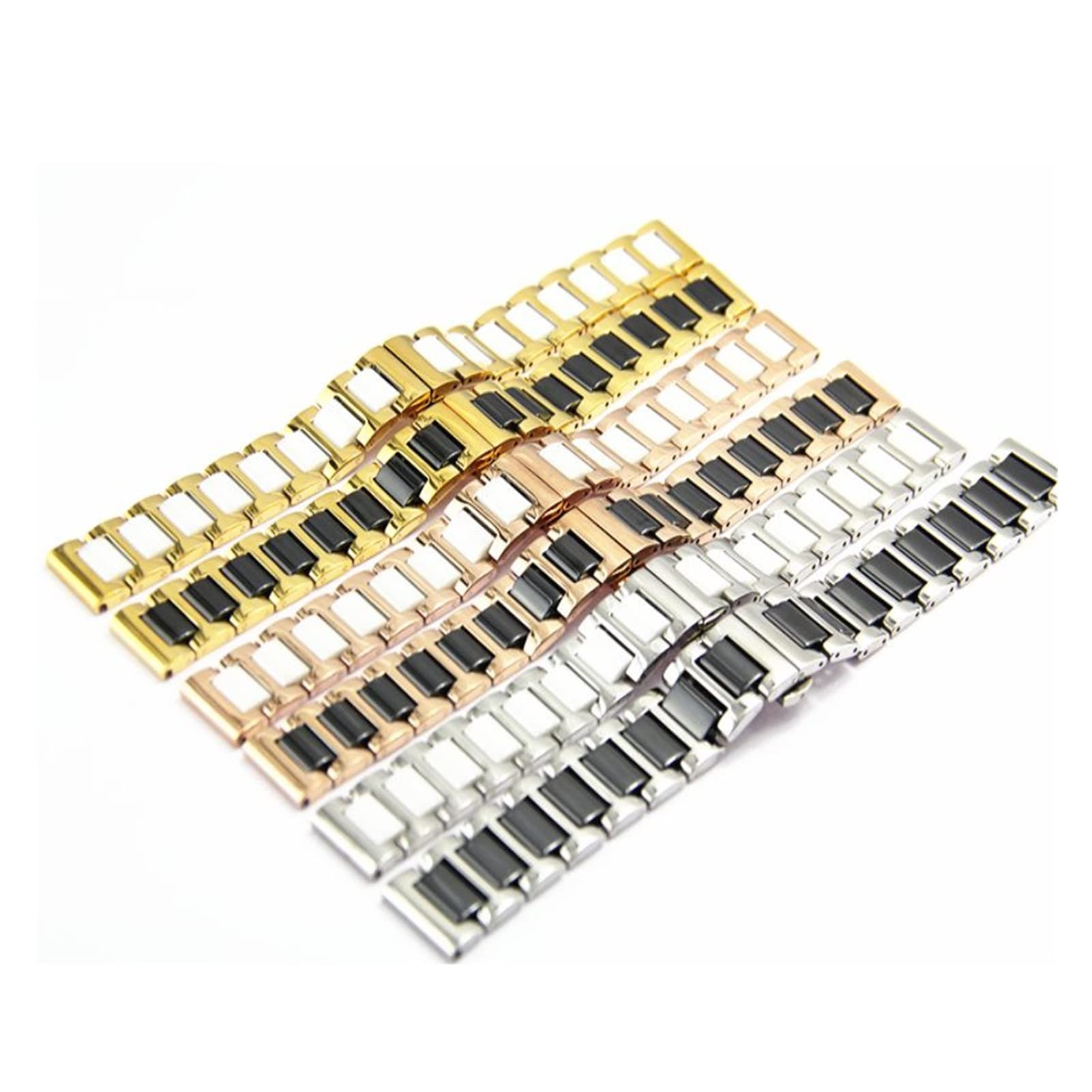 HMFang 12 14 16 18 18 22 mm Donne da uomo in ceramica ceramica cinturino morbido Riempimento liscio Multi-Design Watchband Acciaio inossidabile Bracciali comuni