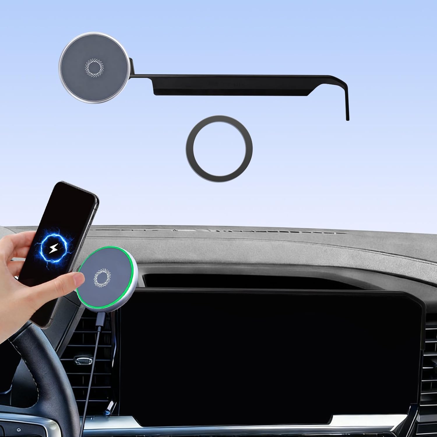 Magnetic Wireless Charger Phone Mount Compatible with Chevy/GMC