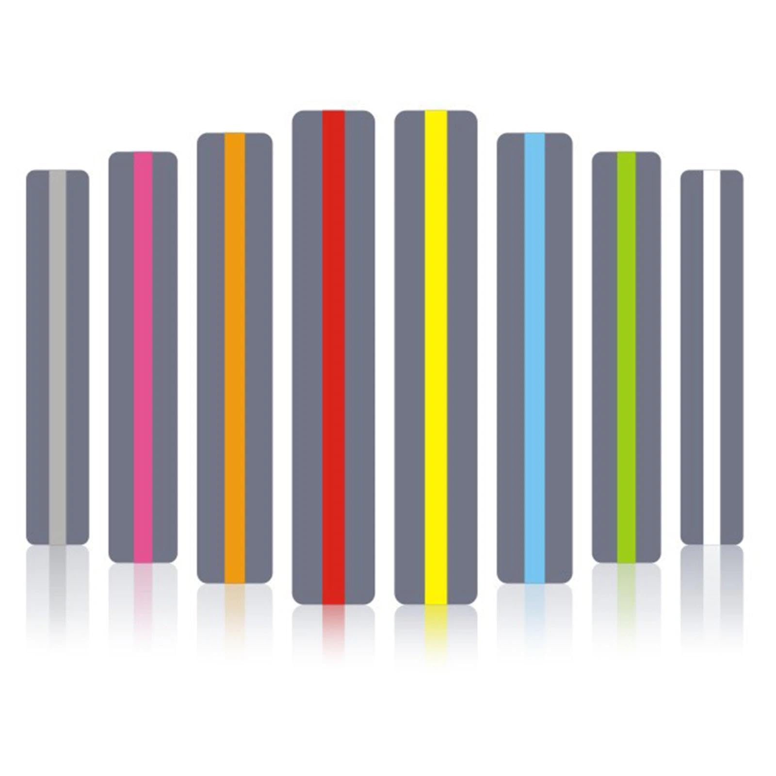 8PCS Guided Reading Highlight Strips, Colored Overlay Tracking Rulers for Dyslexia Irlens ADHD to Reduce Visual Stress, Visual Aids Overlays Ruler for Reading Beginner Y4-YDSQ