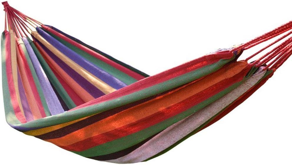 HONOVI (Tm Colorful Outdoor Thicken Strip Canvas Leisure Hammock